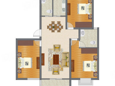 3室2厅 113.03平米