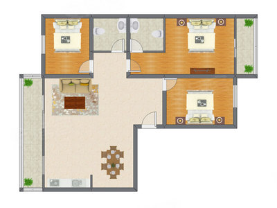 3室2厅 170.98平米
