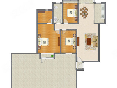 3室2厅 141.83平米
