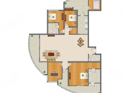 5室2厅 250.00平米