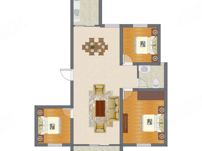 3室2厅 116.29平米