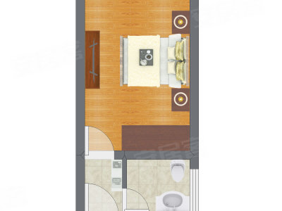 1室1厅 15.90平米户型图