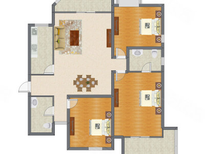 3室2厅 181.00平米