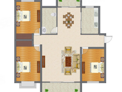 3室2厅 116.35平米
