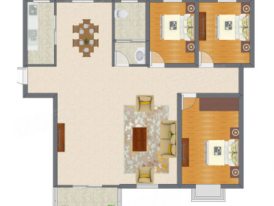 3室1厅 109.32平米
