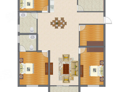 4室2厅 124.17平米
