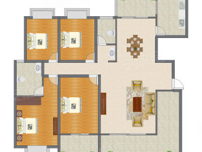 4室2厅 165.49平米