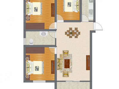 3室2厅 124.85平米