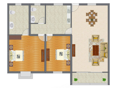 2室2厅 119.50平米