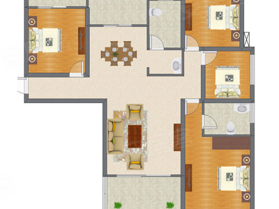 4室2厅 155.12平米