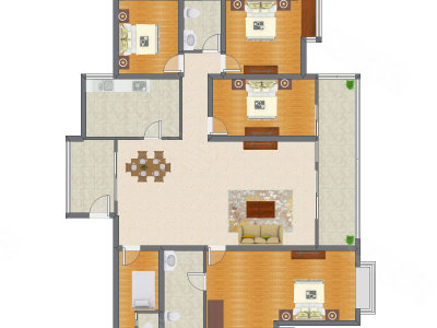 5室2厅 181.00平米