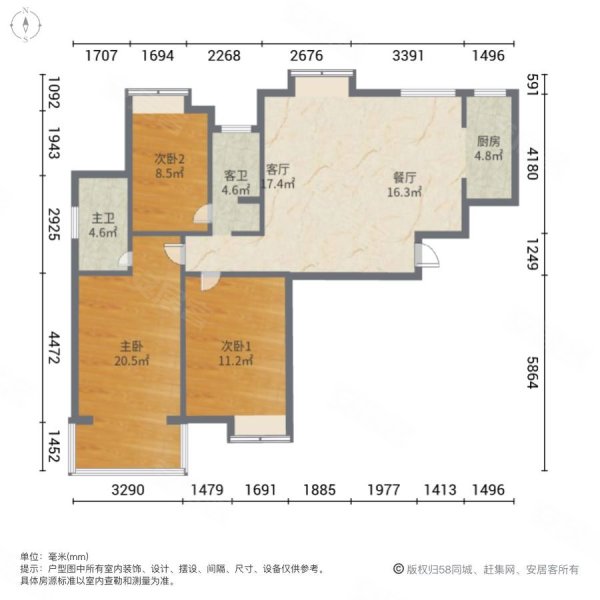 银川金地花园户型图图片