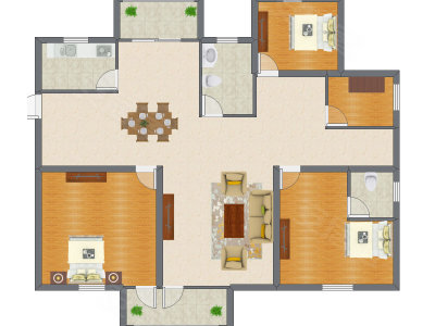 3室2厅 132.57平米
