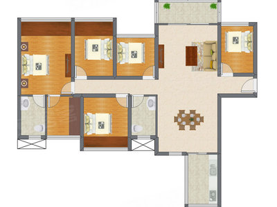5室2厅 119.59平米