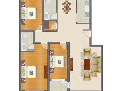 3室2厅 130.47平米