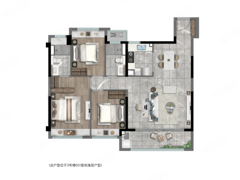 电建建发·兰亭和颂3室2厅2卫118㎡南422万