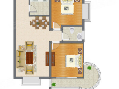 2室2厅 95.80平米
