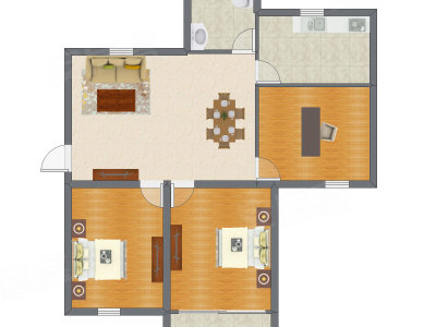 3室2厅 94.60平米