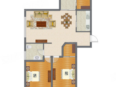 2室2厅 85.17平米