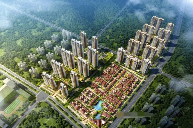 大旺高新区东基住宅社区大盘,四季金谷(新房)二手房,50万,3室2厅,2卫