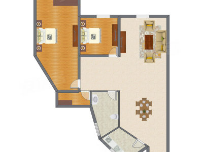 2室2厅 114.80平米