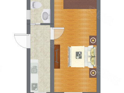 1室0厅 42.29平米