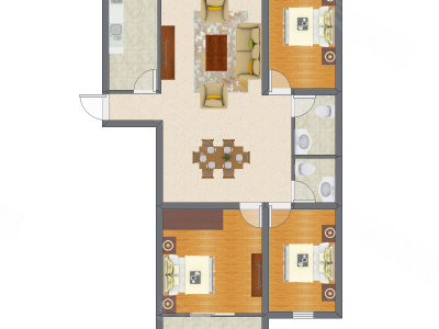 3室1厅 111.65平米