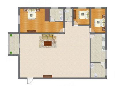 3室2厅 179.50平米