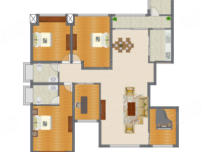 4室2厅 168.00平米