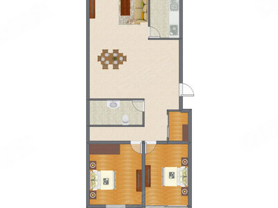 3室1厅 99.26平米户型图