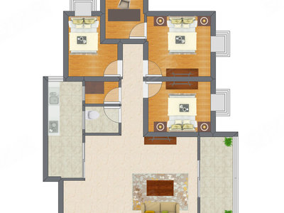 4室1厅 123.00平米