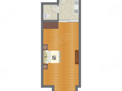 1室0厅 57.52平米