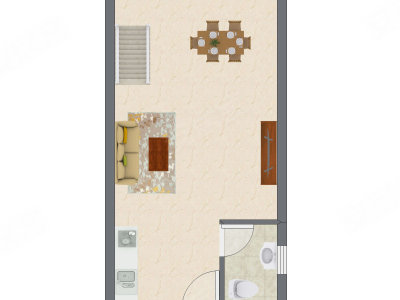 3室1厅 55.00平米户型图