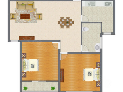2室2厅 94.14平米