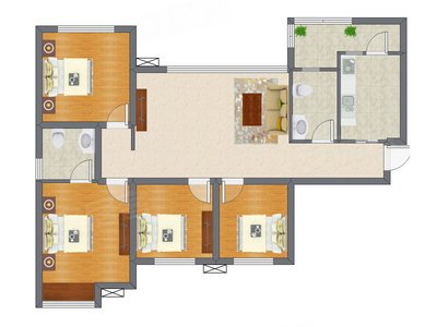 4室2厅 112.61平米