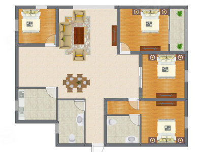 4室2厅 157.17平米
