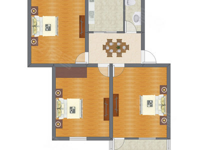 3室1厅 78.15平米