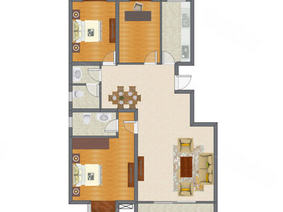 3室2厅 135.31平米
