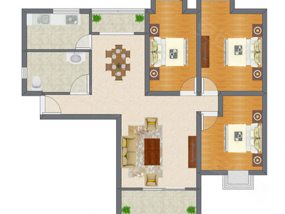 3室2厅 110.90平米