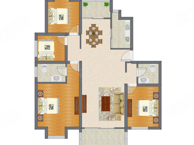 4室2厅 142.14平米