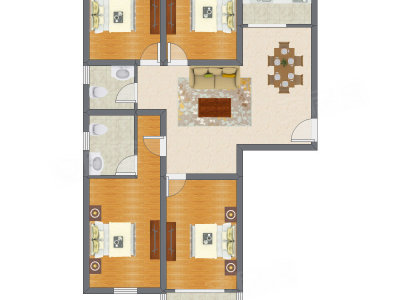 4室2厅 140.64平米