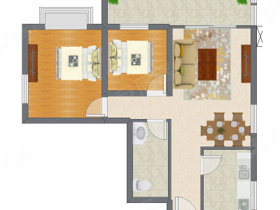 2室2厅 83.05平米