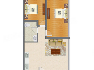 2室1厅 101.60平米