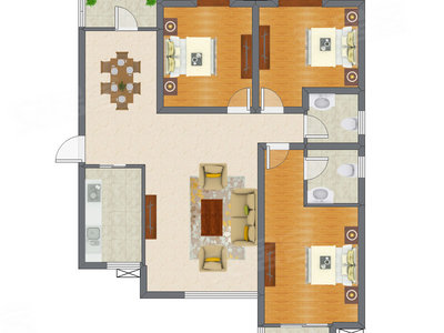 3室2厅 132.82平米