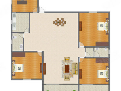 4室2厅 209.50平米