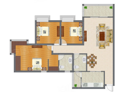 3室2厅 139.28平米