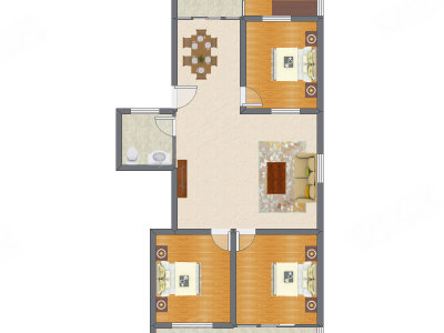 3室2厅 131.80平米