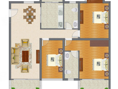 3室2厅 139.74平米