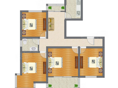 4室1厅 114.65平米