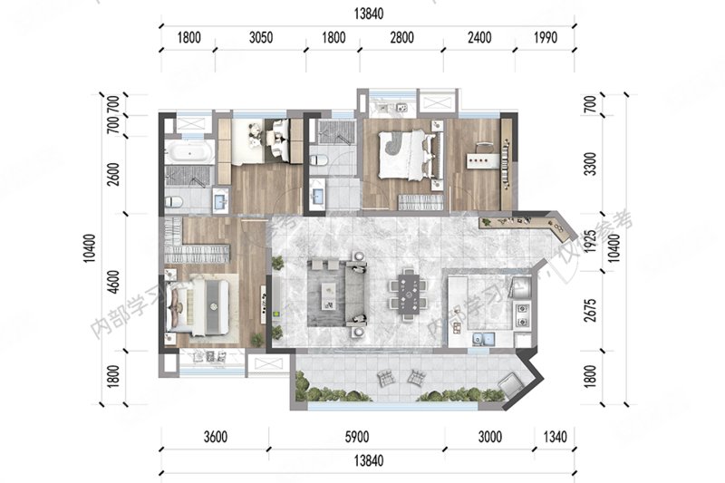 环球融创未来城4室2厅130㎡160万二手房图片